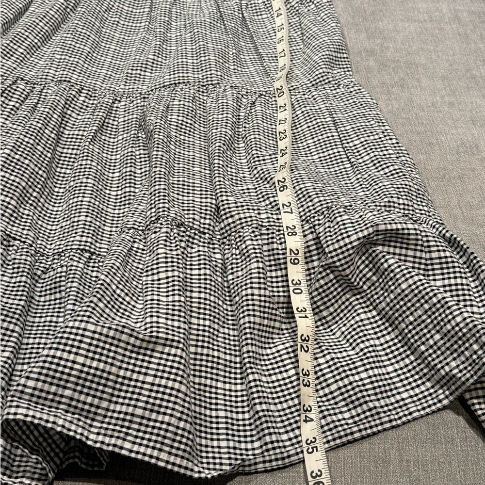 Levi's Black and White Gingham Mini Dress Coastal Cowgirl Milkmaid - Picture 7 of 7